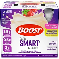 Supplément nutritionnel BOOST® Diabétique, fraise, emb. de 6, 6 x 237 ml