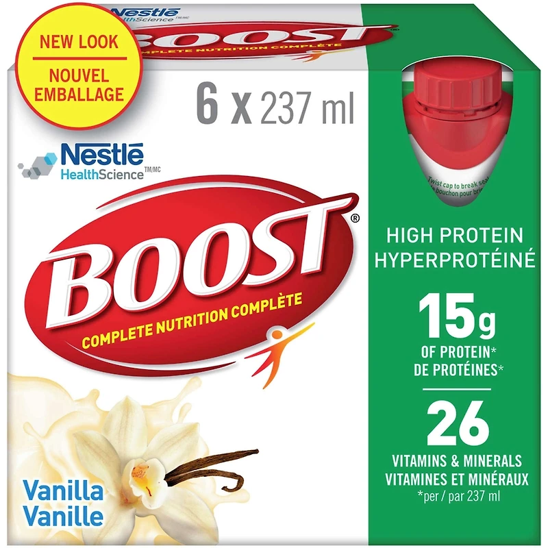 High Protein Vanilla Meal Replacement Drink, Pack of 6, 6 x 237 ml