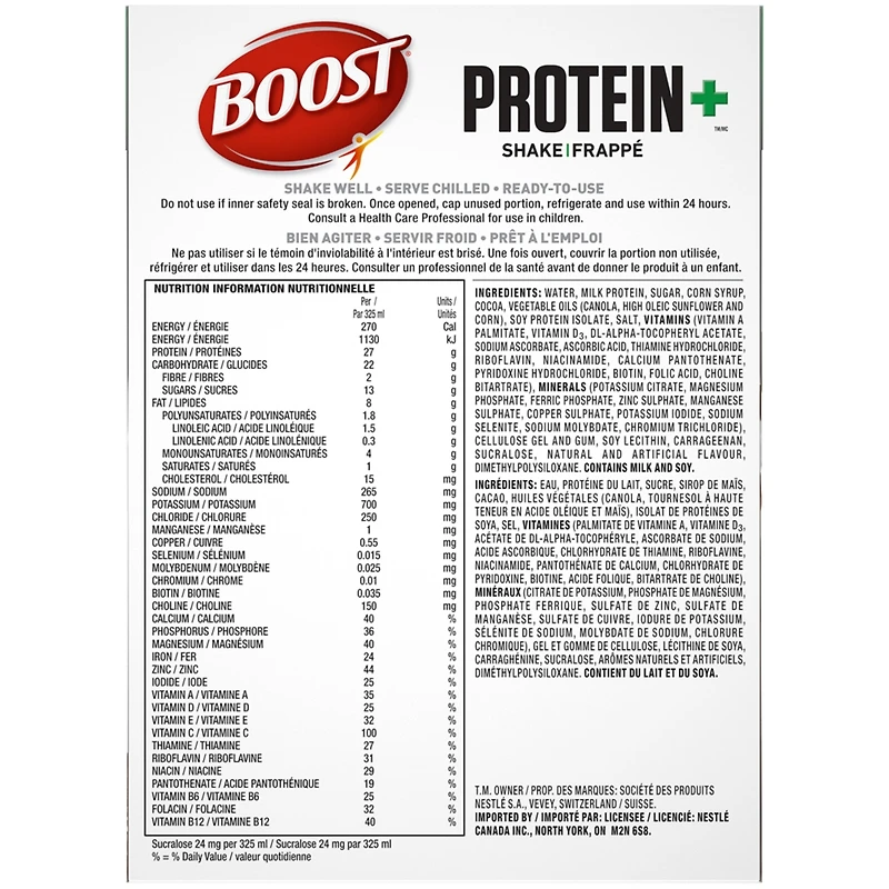 Substitut de repas Frappé BOOST® Protein (MC) 4 x 325 ml