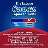Gaviscon Extra Strength Liquid Soothing Fruit Blend