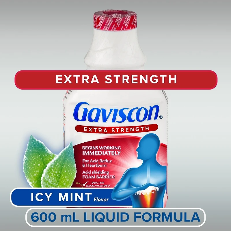 Gaviscon Extra Strength Liquid Soothing Icy Mint