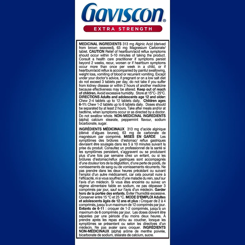 Gaviscon Extra-Fort Foamtabs A Croquer menthe à Action Fraicheur