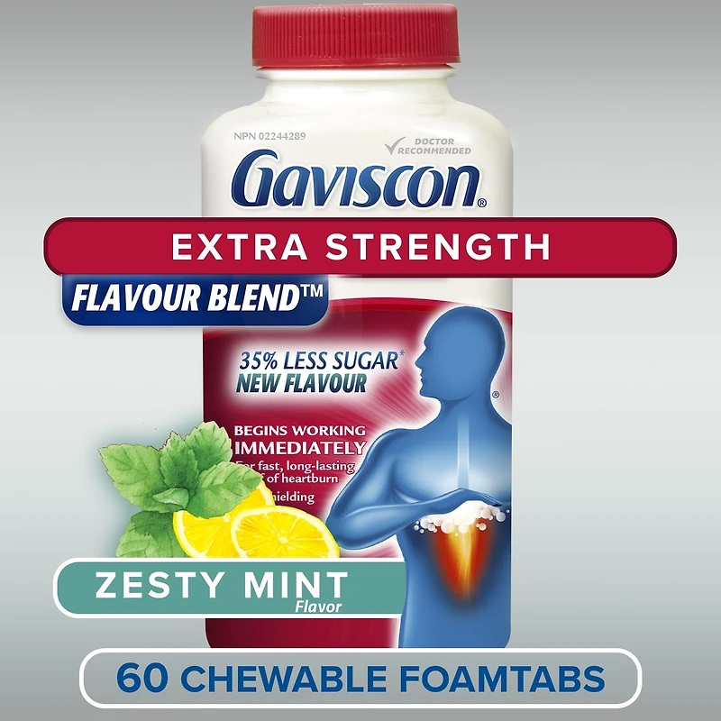 Gaviscon Extra-Fort Flavour BlendMC Zesty MintMC