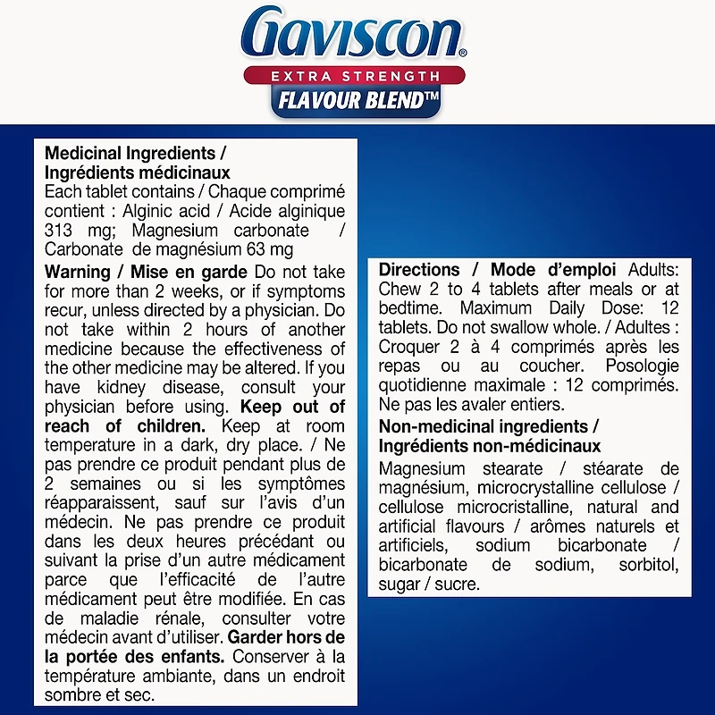 Gaviscon Extra-Fort Flavour BlendMC Zesty MintMC