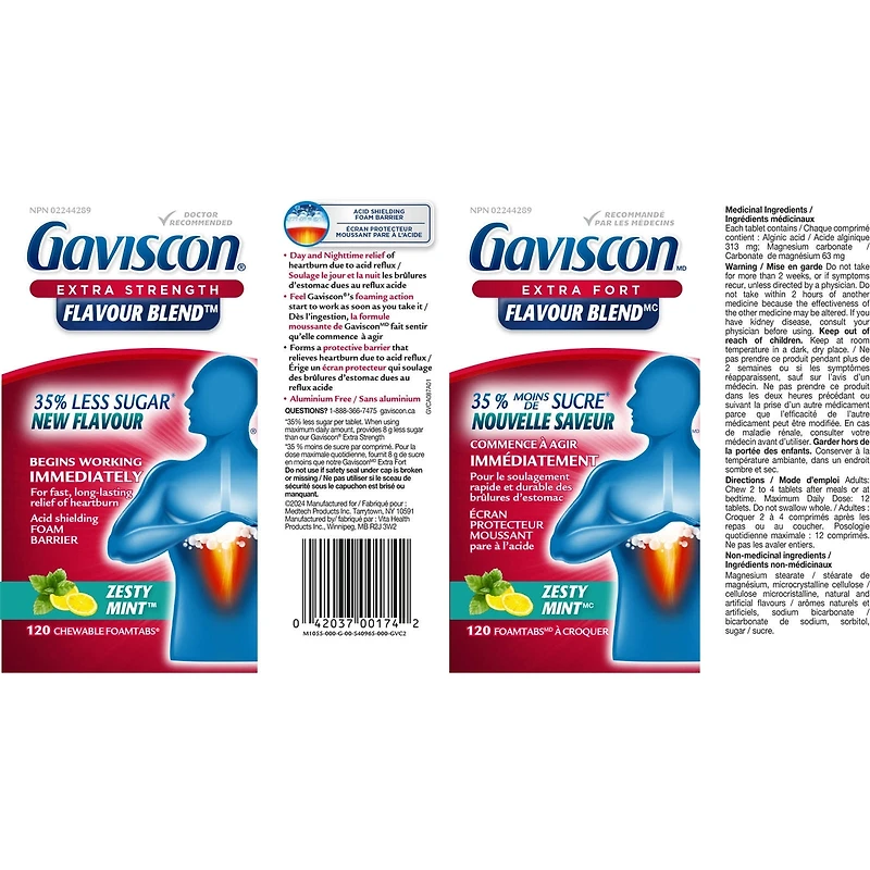 Gaviscon Maxi Soulagement Foamtabs à Croquer menthe Action Fraicheur