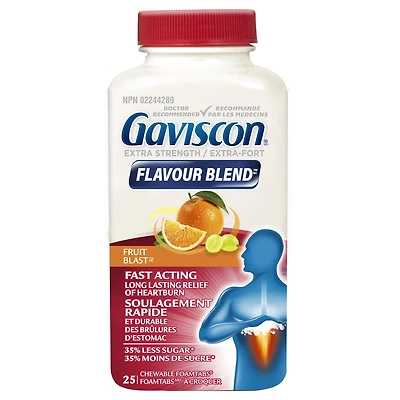 Gaviscon Extra-Fort Flavour Blend A Croquer Explosion de Fruits