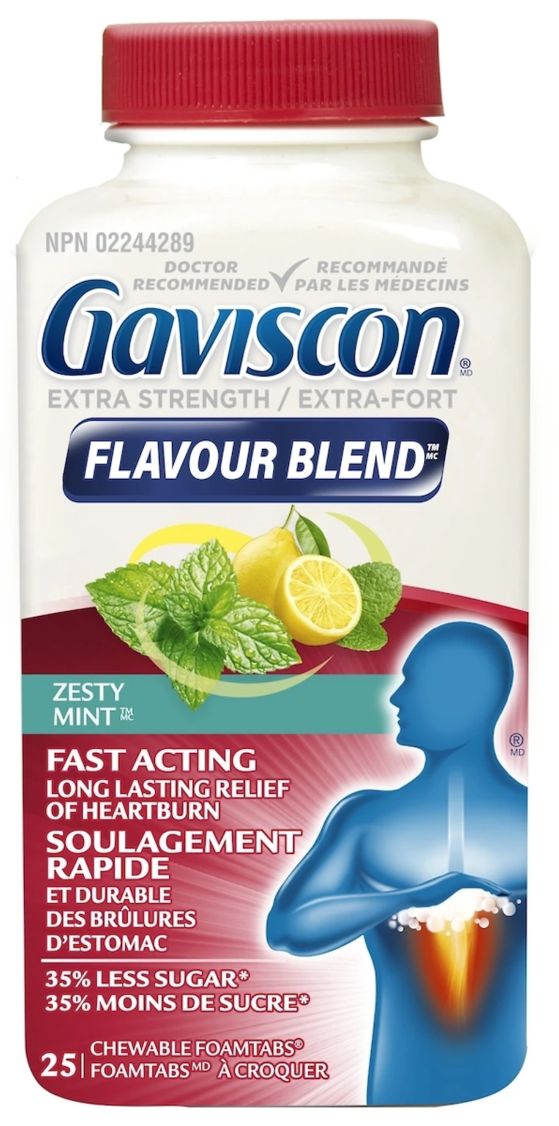 Gaviscon Extra-Fort Flavour Blend A Croquer Explosion de Fruits