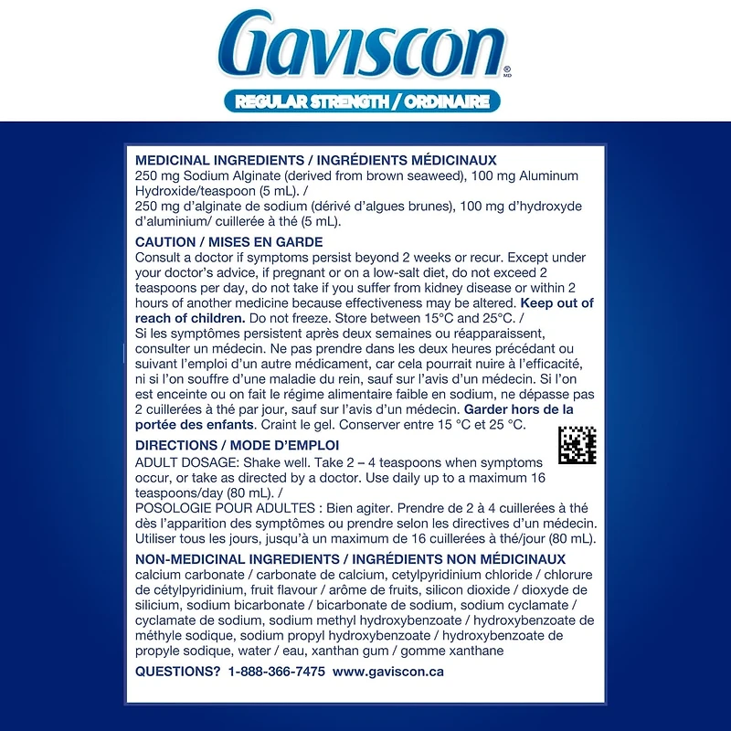 Gaviscon Ordinaire Mélange De Fruits Apaisant