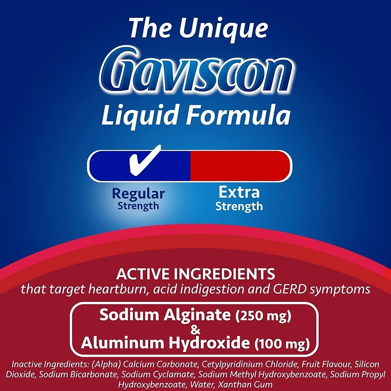 Gaviscon Regular Strength Liquid Soothing Icy Mint