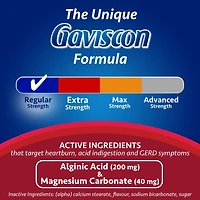 Gaviscon Regular Strength Tablet Fruit Blend