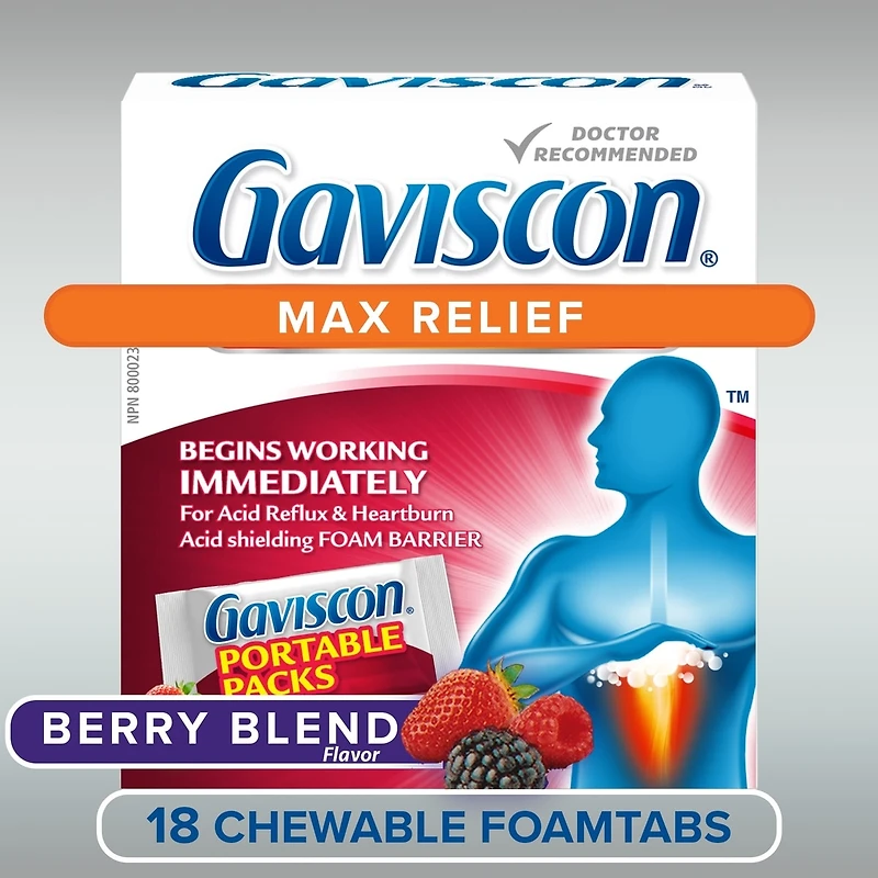 Gaviscon Max Relief Tablet Berry Blend