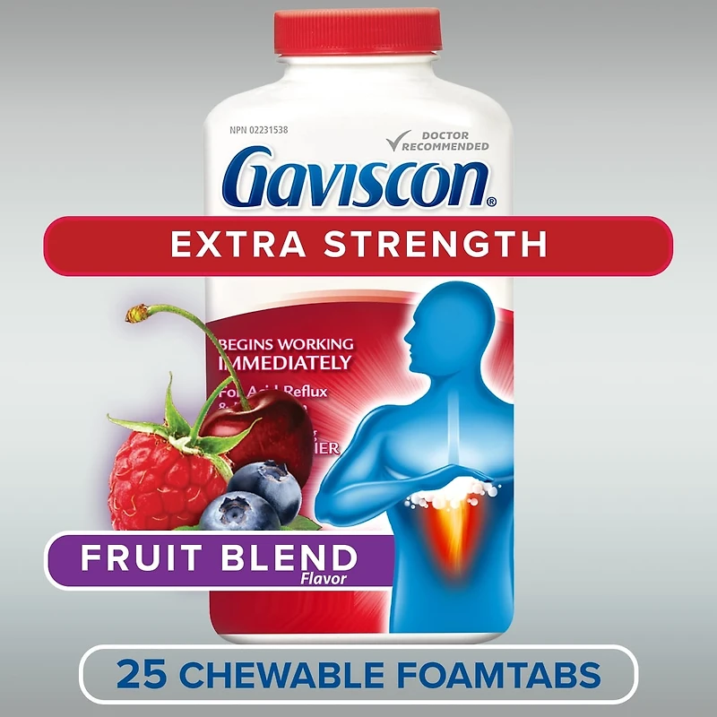 Gaviscon Extra Strength Chewable Foamtabs Fruit Blend