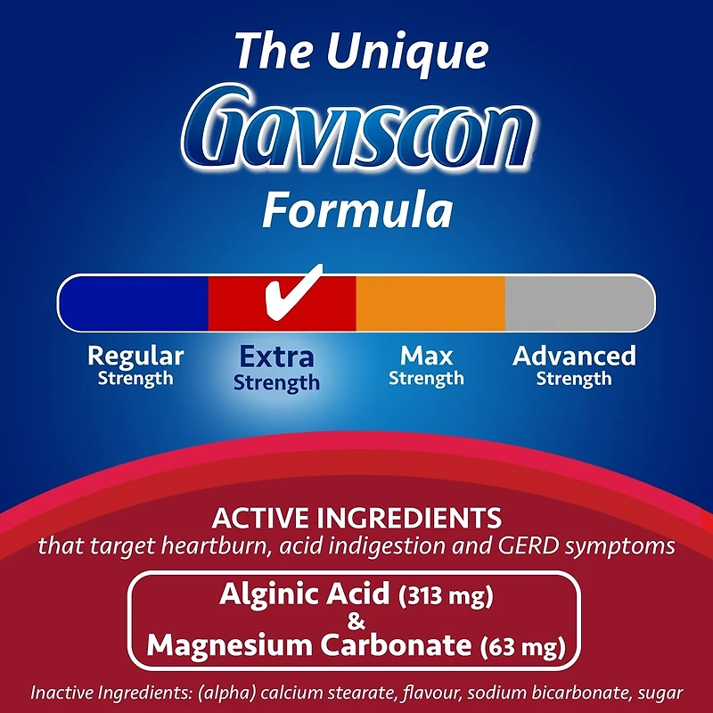 Gaviscon Extra Strength Chewable Foamtabs Cherry