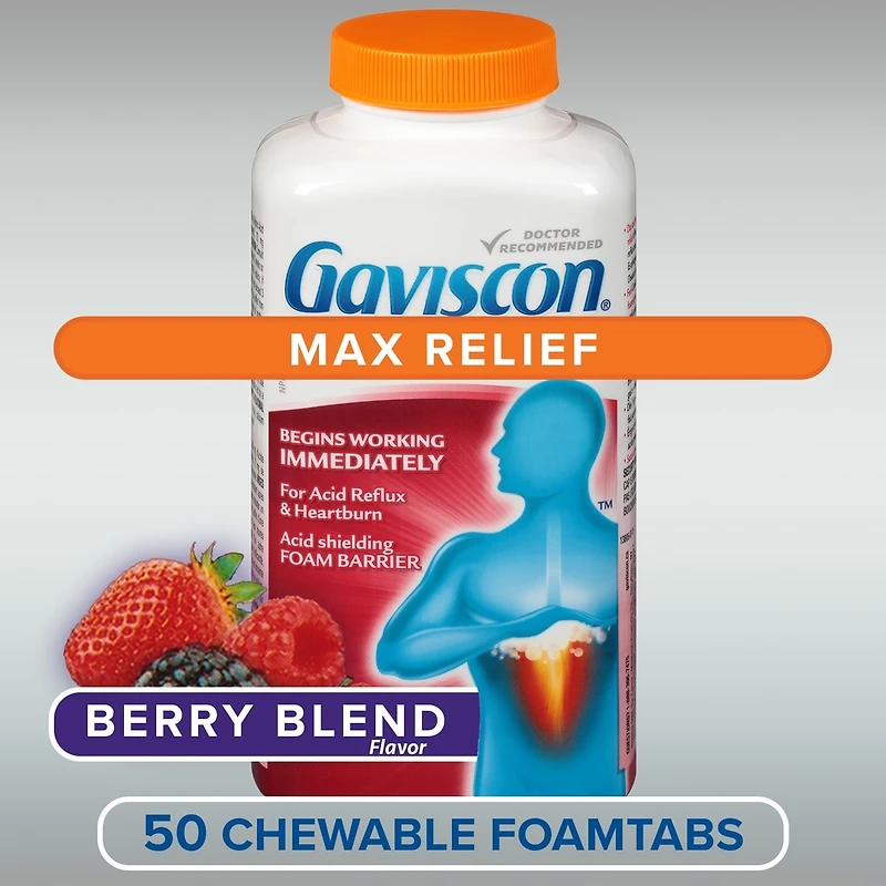Gaviscon Maxi Soulagement Foamtabs À Croquer Mélange De Baies