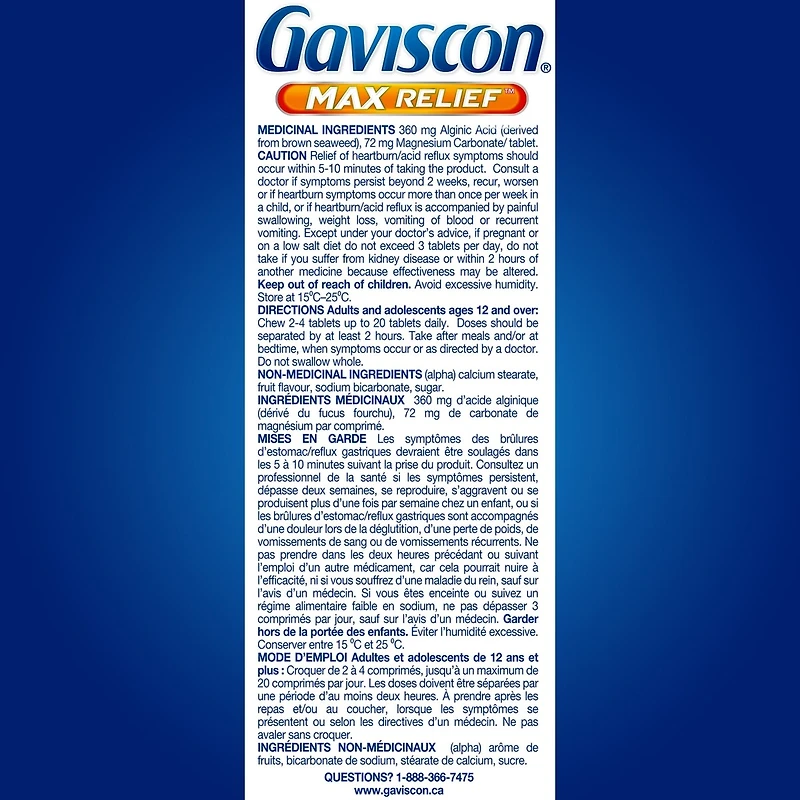 Gaviscon Maxi Soulagement Foamtabs À Croquer Mélange De Baies