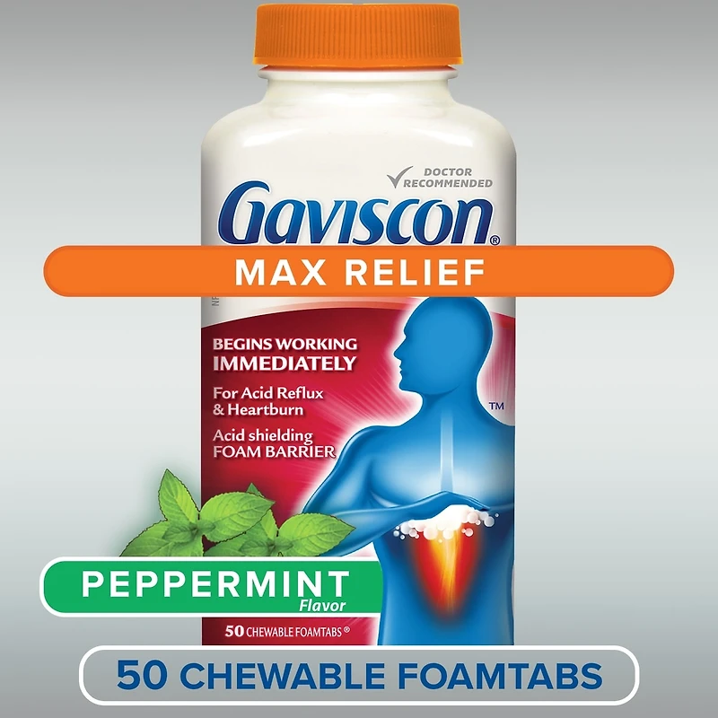 Gaviscon Maxi Soulagement Foamtabs À Croquer Menthe à Action Fraîcheur