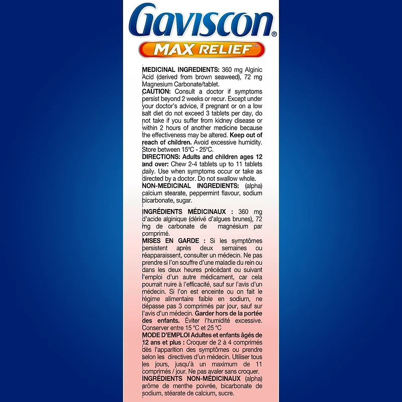 Gaviscon Maxi Soulagement Foamtabs À Croquer Menthe à Action Fraîcheur