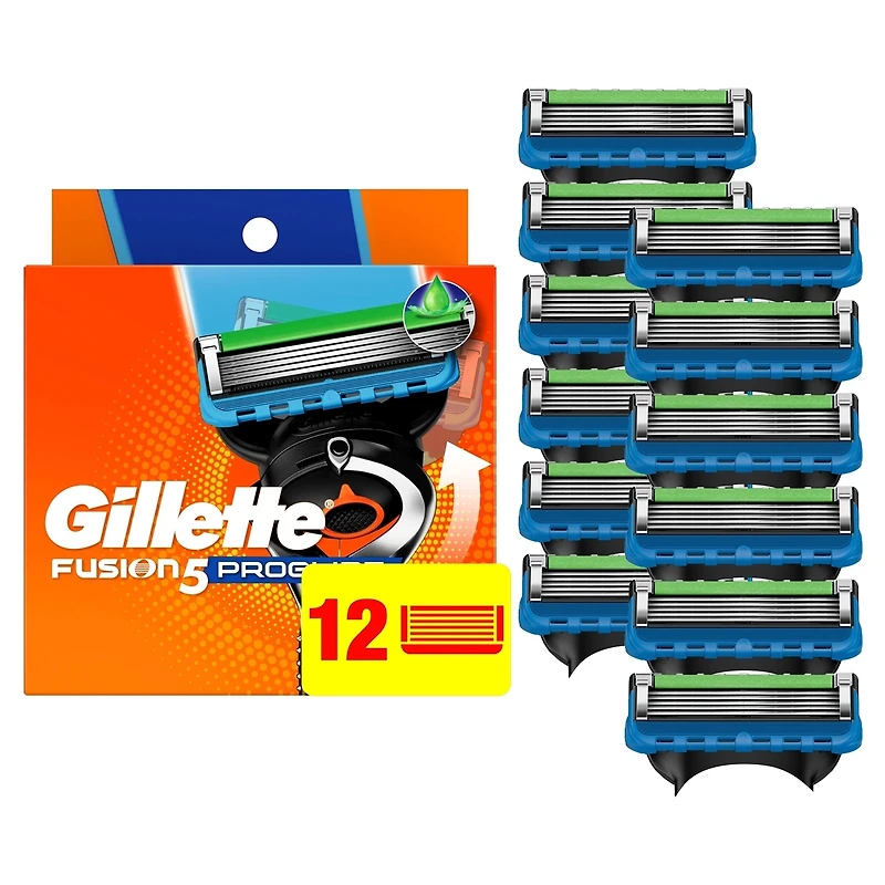 Cartouches de rechange de rasoir Gillette Fusion5 ProGlide pour hommes, cartouches de rasoir pour manche de rasoir Flex-pivot, cartouches à 5 lames de rasoir