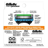 Cartouches de rechange de rasoir Gillette Fusion5 ProGlide pour hommes, cartouches de rasoir pour manche de rasoir Flex-pivot, cartouches à 5 lames de rasoir