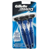 Rasoirs jetables pour hommes Gillette Mach3, paquet de 3
