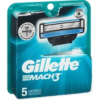 Lames de rasoir pour hommes Gillette Mach3, 5 cartouches