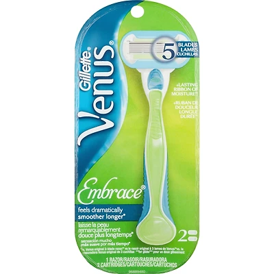 Gillette Venus Extra Smooth Green Women's Razor Handle + 2 Blade Refills