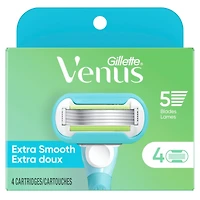 Gillette Venus Extra Smooth Women's Razor Blades, 4 Refills