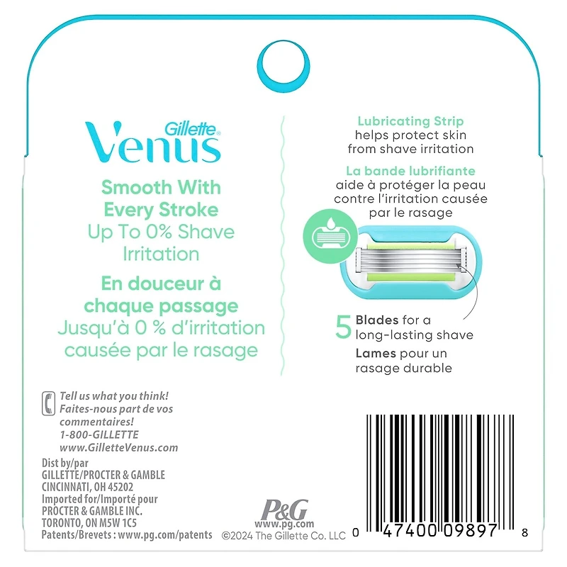 Gillette Venus Extra Smooth Women's Razor Blades, 4 Refills