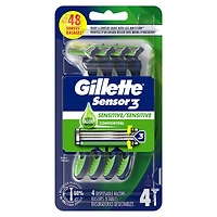 Gillette Sensor3 Sensitive Men's Disposable Razor - 4 Pack