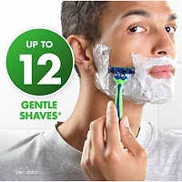 Rasoirs jetables pour hommes Gillette Sensor3 Sensible, paquet de 4