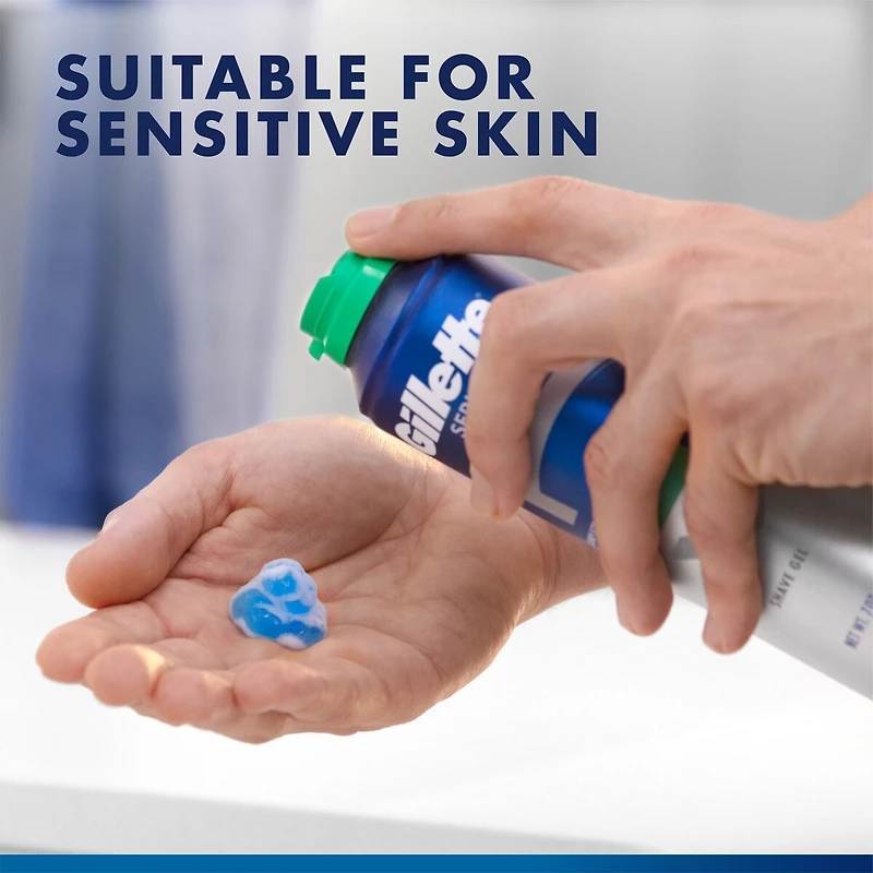 Gillette Series Soothing Shave Gel for men with Aloe Vera, 2.5oz