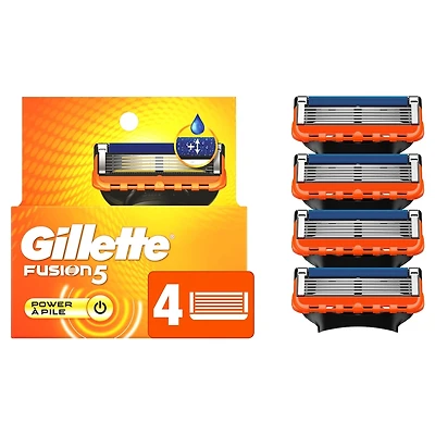 Cartouches de rechange de rasoir Gillette Fusion5 Power pour hommes, cartouches de rasoir, bande lubrifiante, lame de précision