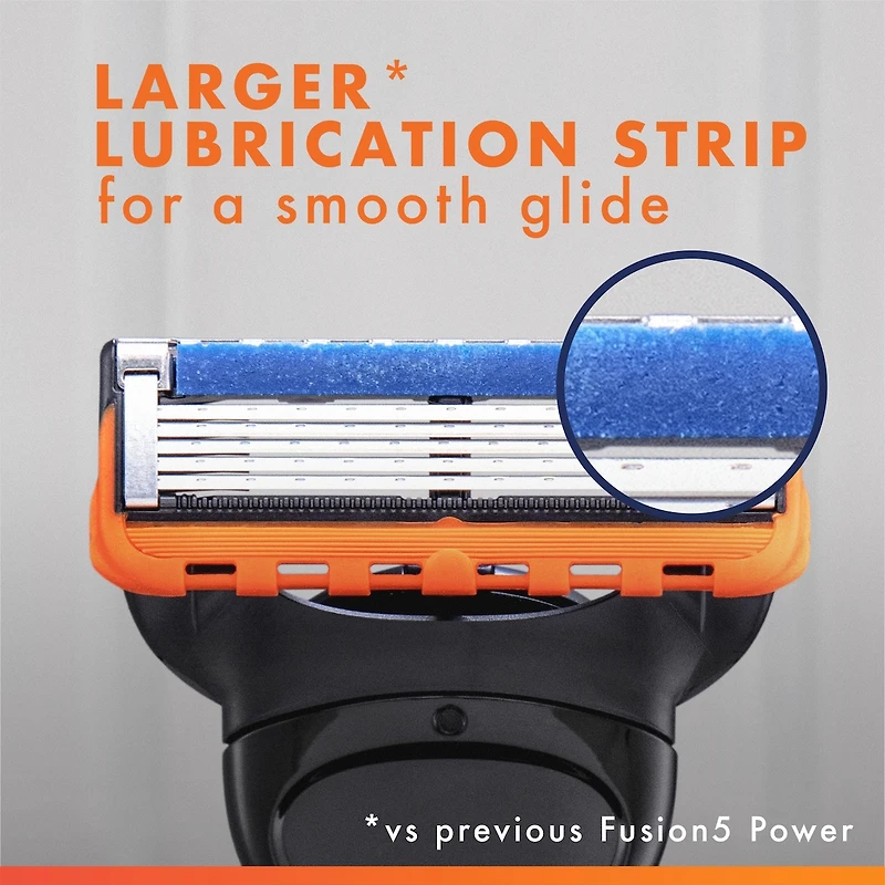 Cartouches de rechange de rasoir Gillette Fusion5 Power pour hommes, cartouches de rasoir, bande lubrifiante, lame de précision
