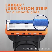 Cartouches de rechange de rasoir Gillette Fusion5 Power pour hommes, cartouches de rasoir, bande lubrifiante, lame de précision