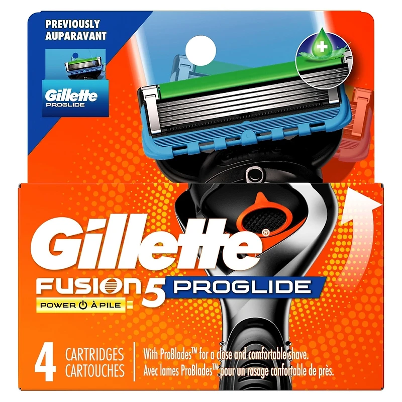 Cartouches de rechange de rasoir Gillette Fusion5 ProGlide Power pour hommes, cartouches de rasoir pour manche Flex-pivot, cartouches à 5 lames de rasoir