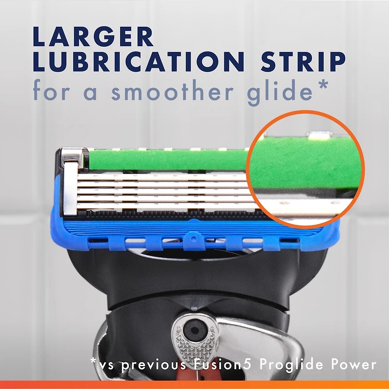 Cartouches de rechange de rasoir Gillette Fusion5 ProGlide Power pour hommes, cartouches de rasoir pour manche Flex-pivot, cartouches à 5 lames de rasoir