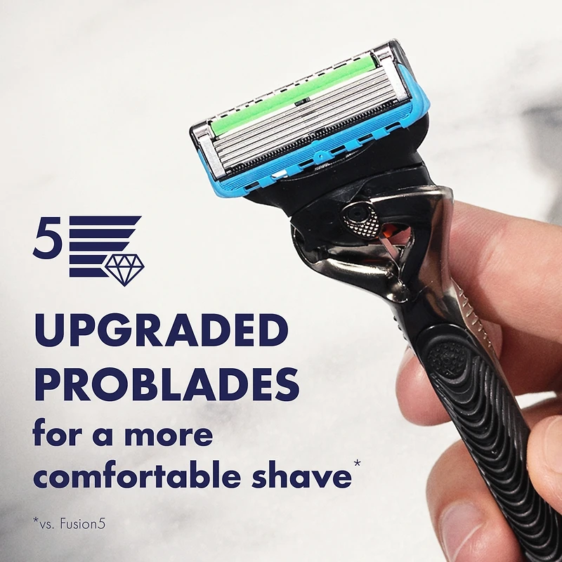 Cartouches de rechange de rasoir Gillette Fusion5 ProGlide pour hommes, cartouches de rasoir pour manche de rasoir Flex-pivot, cartouches à 5 lames de rasoir