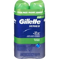 Gel à raser Gillette Series Sensible, paquet jumelé, 14 oz