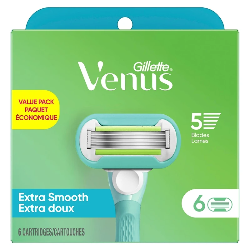 Gillette Venus Extra Smooth Women's Razor Blade, 6 Refills