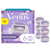 Lames de rasoir Gillette Venus ComfortGlide au parfum de Freesia pour femmes, 6 cartouches