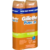 Gel à raser Gillette Fusion5 Hydra Gel Ultra sensible pour hommes, paquet jumelé, 396 g