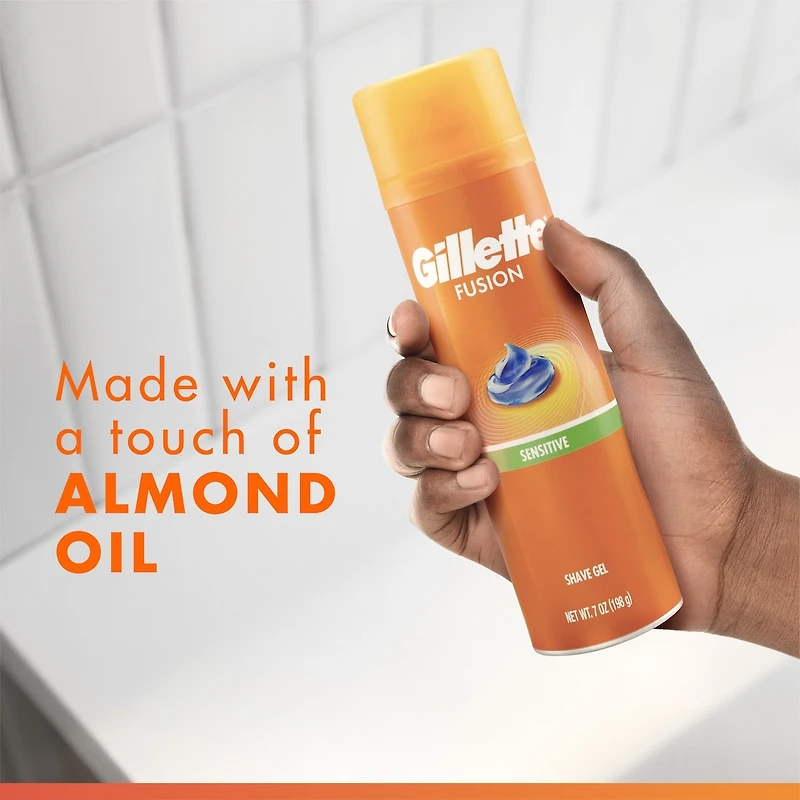 Gillette Fusion5 Ultra Sensitive Hydra Gel Men's Shave Gel Twin Pack, 396 g