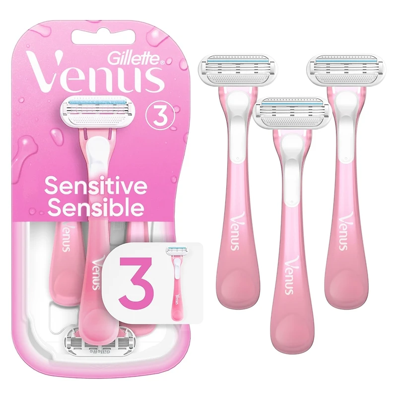 Gillette Venus Sensitive Women's Disposable Razors - 3 Pack