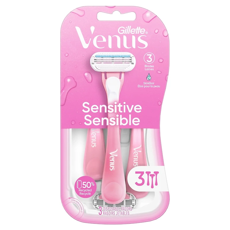 Gillette Venus Sensitive Women's Disposable Razors - 3 Pack