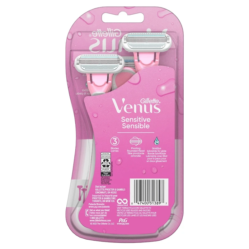 Gillette Venus Sensitive Women's Disposable Razors - 3 Pack