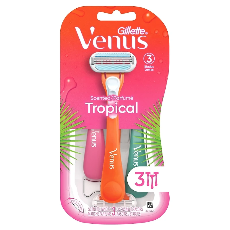 Gillette Tropical Women's Disposable Razors - 3 Pack