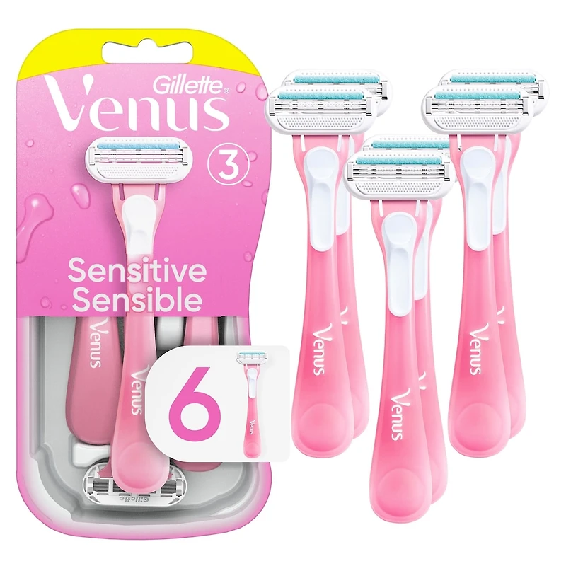 Gillette Venus Sensitive Women's Disposable Razors - 6 Pack