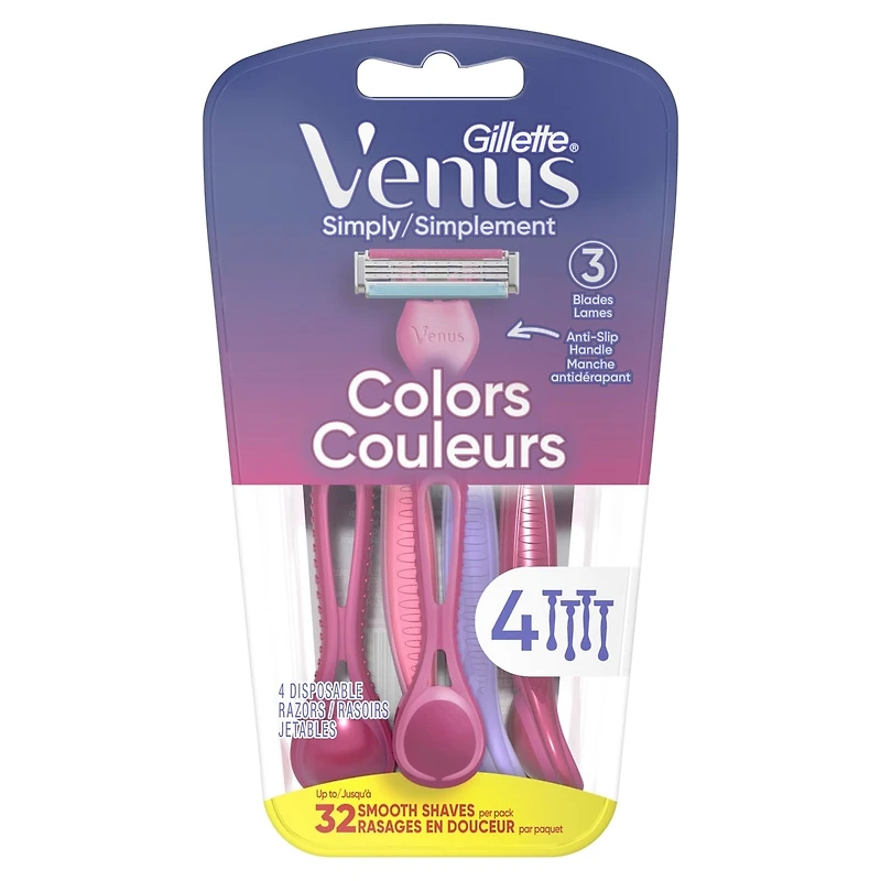 Gillette Venus Simply3 Women's Disposable Razors - 4 Pack