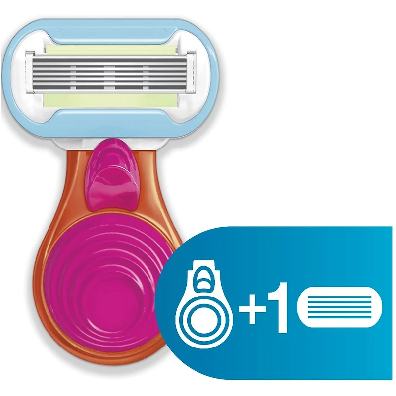 Rasoir Gillette Venus Snap Extra doux pour femmes, 1 manche de rasoir et 1 cartouche de rechange