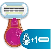 Rasoir Gillette Venus Snap Extra doux pour femmes, 1 manche de rasoir et 1 cartouche de rechange